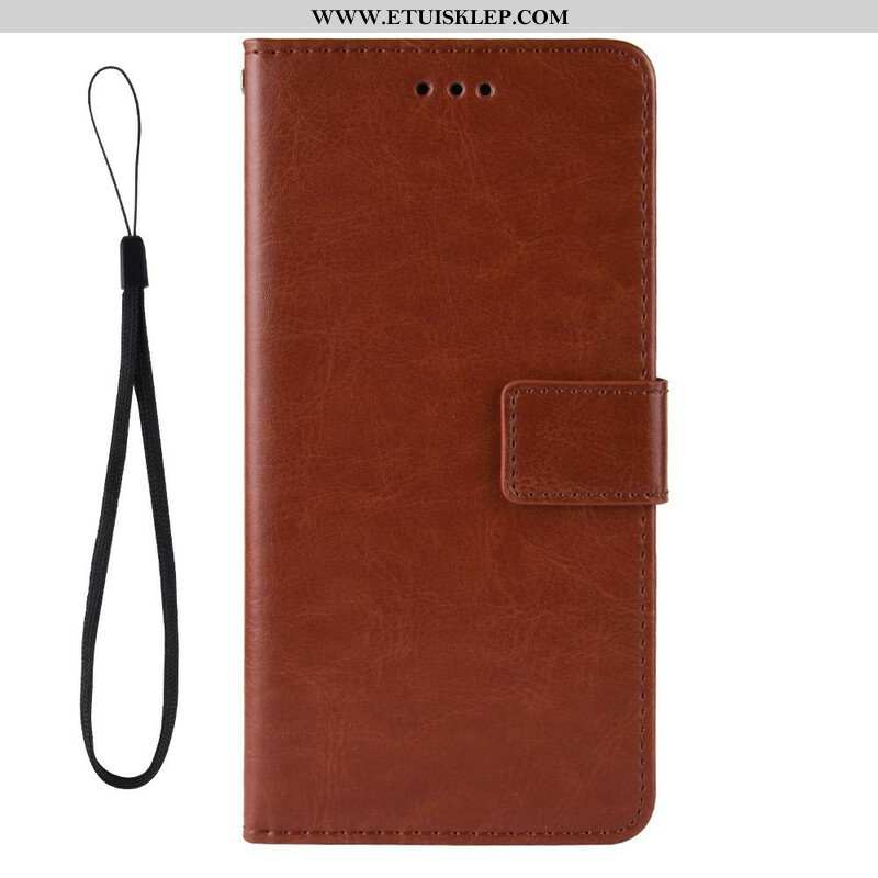 Etui Folio do Samsung Galaxy M12 / A12 Błyszcząca Sztuczna Skóra